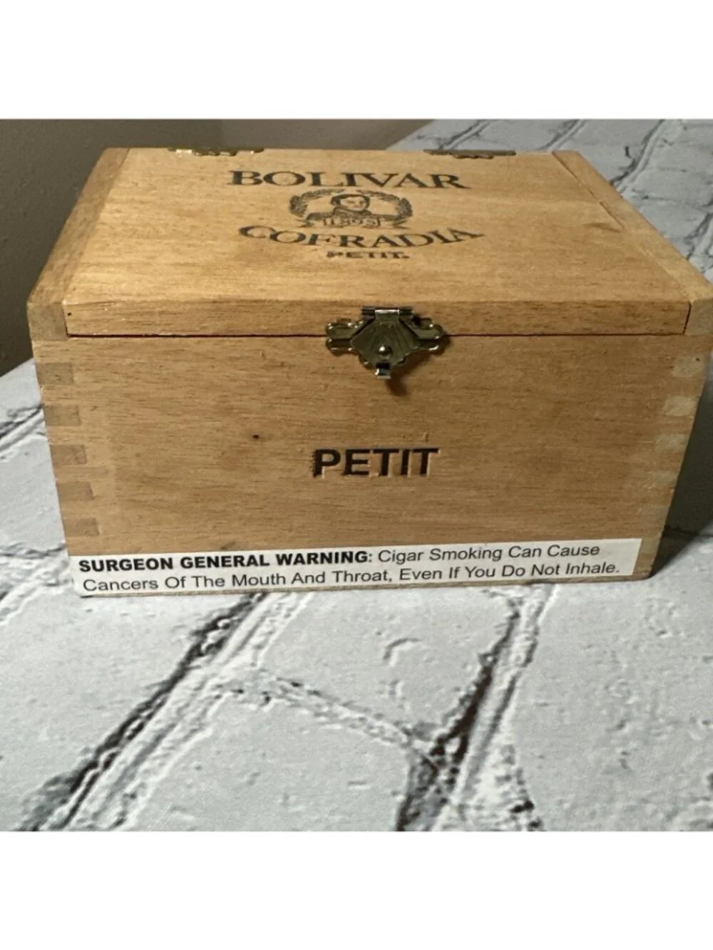 Bolivar Cofradia Petit Empty Wood Cigar Box 5